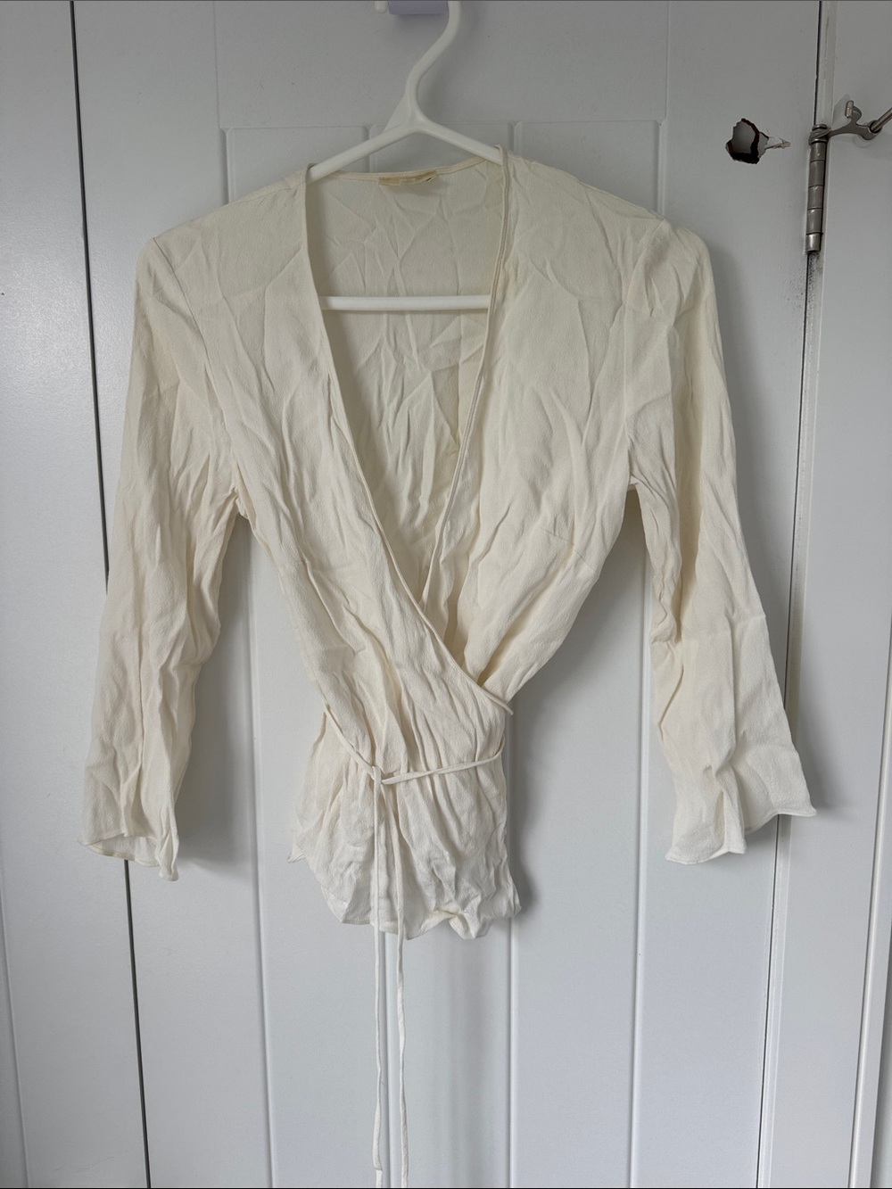 Wilfred Free Cream Wrap Blouse